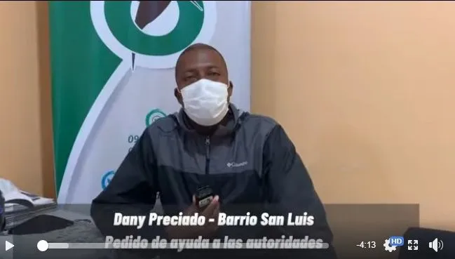 Presidente de barrio San Luis pide ayuda a las autoridades