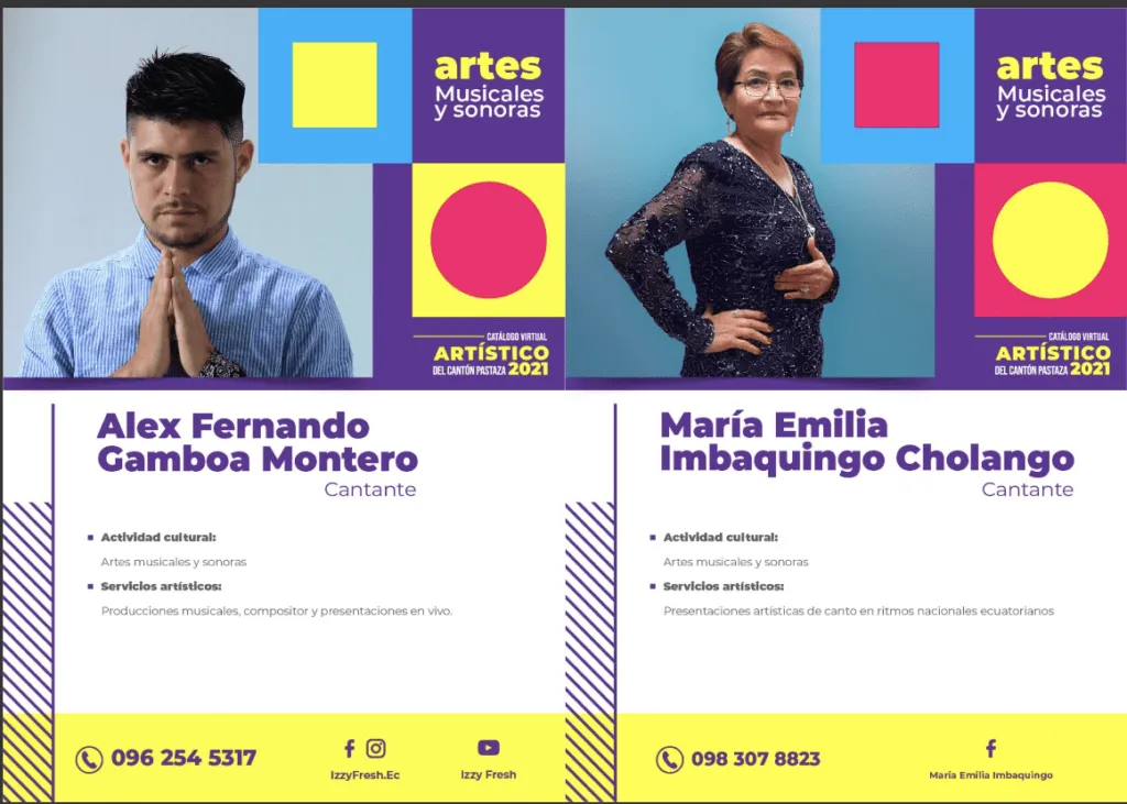 Se creó el Catálogo Virtual Artístico del Cantón Pastaza