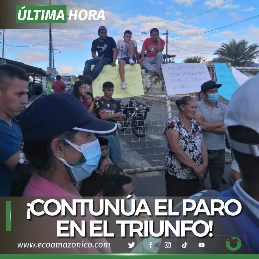 ¡CONTINÚA EL PARO EN EL TRIUNFO!