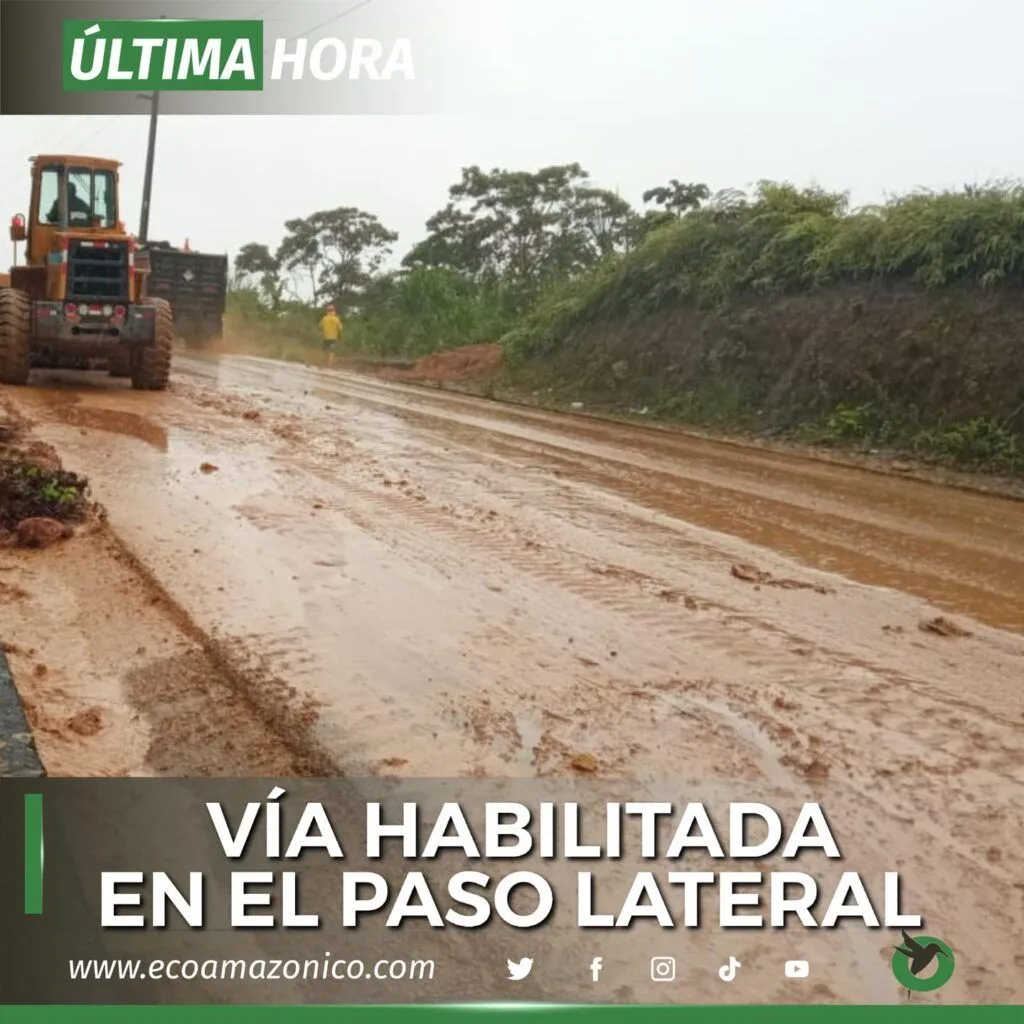 VÍA HABILITADA EN EL PASO LATERAL