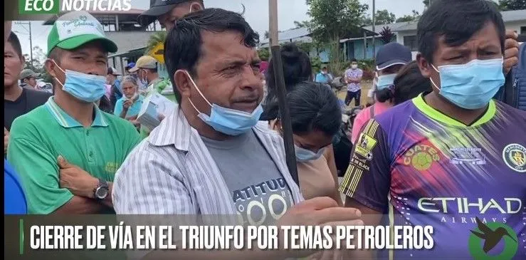 CIERRE DE VÍA EN EL TRIUNFO POR TEMAS PETROLEROS