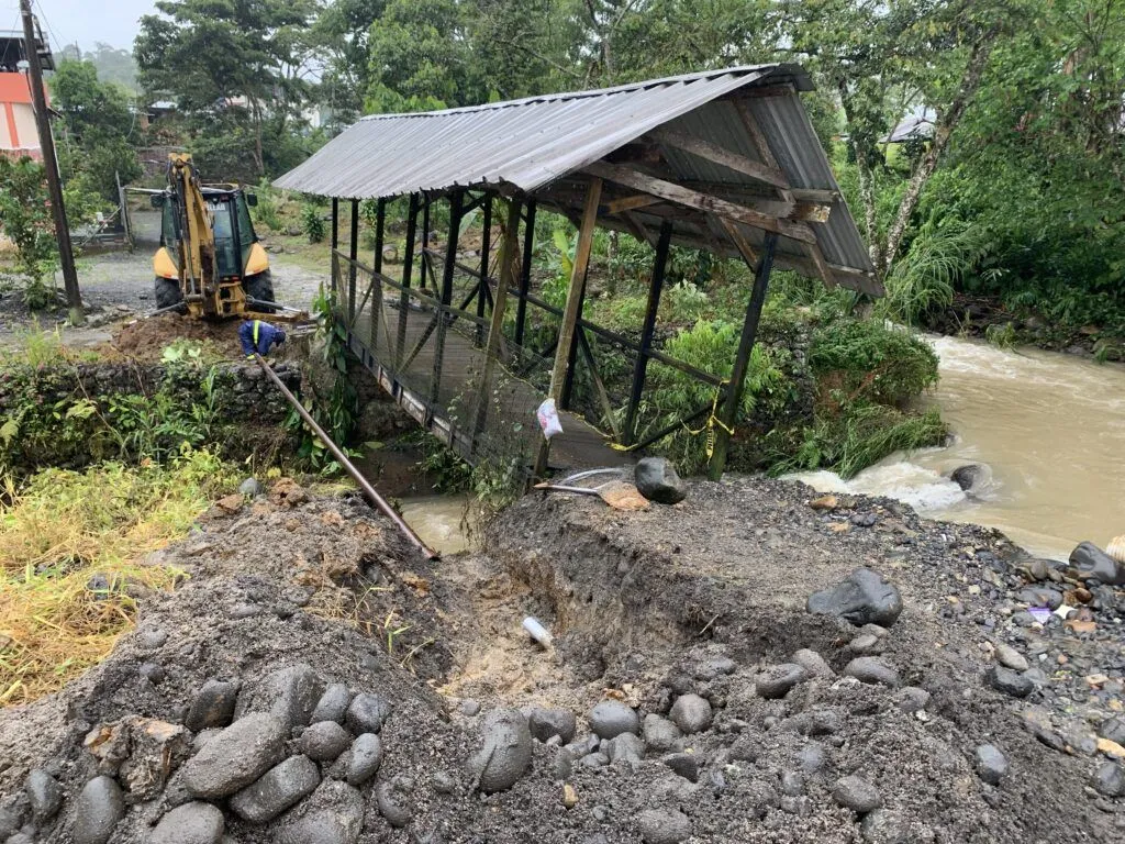 Barrio Miraflores fue afectado por las lluvias
