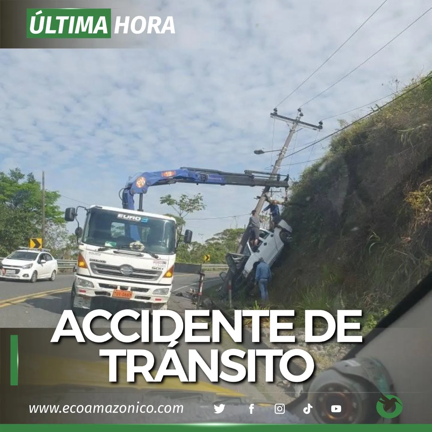 ACCIDENTE DE TRÁNSITO EN EL KILÓMETRO 12 VÍA A MACAS