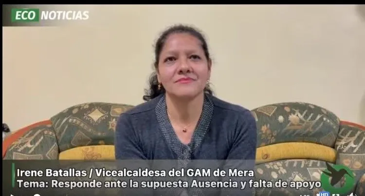 Vicealcaldesa de Mera aclara sobre la ausencia y la falta de apoyo