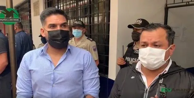 Marcha protagonizada por los taxistas de la provincia de Pastaza
