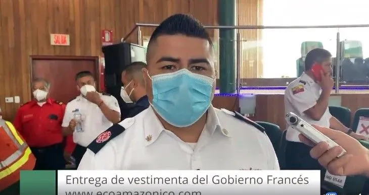 Equipamiento a los Bomberos de Pastaza por parte del Gobierno Francés