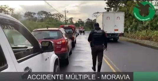 Accidente múltiple en la Moravia