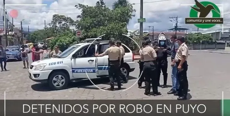 Detenidos por robo en Puyo