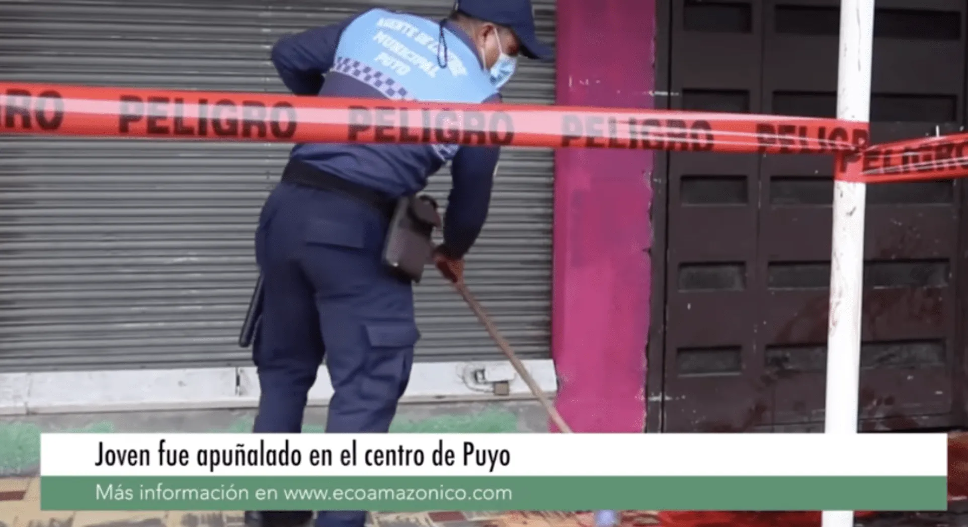 Joven acuchillado en el centro de Puyo