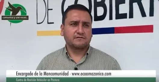 El encargado de la Transcomunidad EP. informa sobre el centro de revisión vehicular