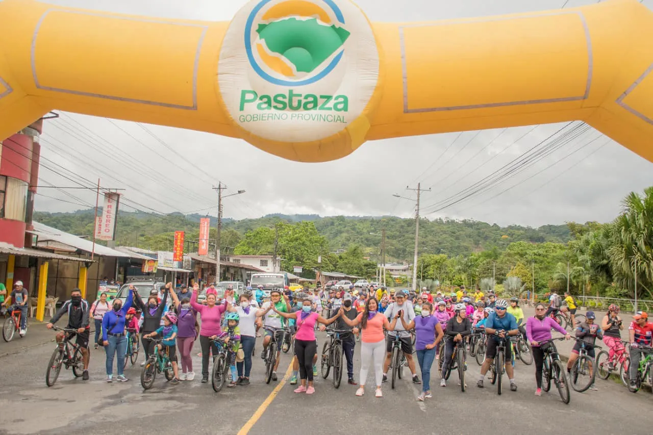 Por una vida libre de Violencia" se desarrolló la Ciclo Ruta Recorre Pastaza