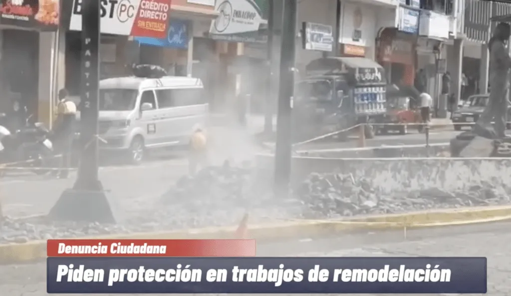 Piden que se realicen los trabajos con seguridad en el centro de Puyo