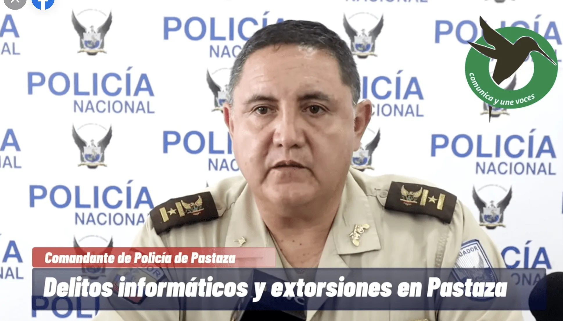 Policía sobre los casos de extorsión por llamadas telefónicas en Pastaza