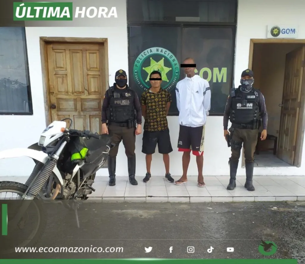 Dos ciudadanos detenidos por robo en Puyo