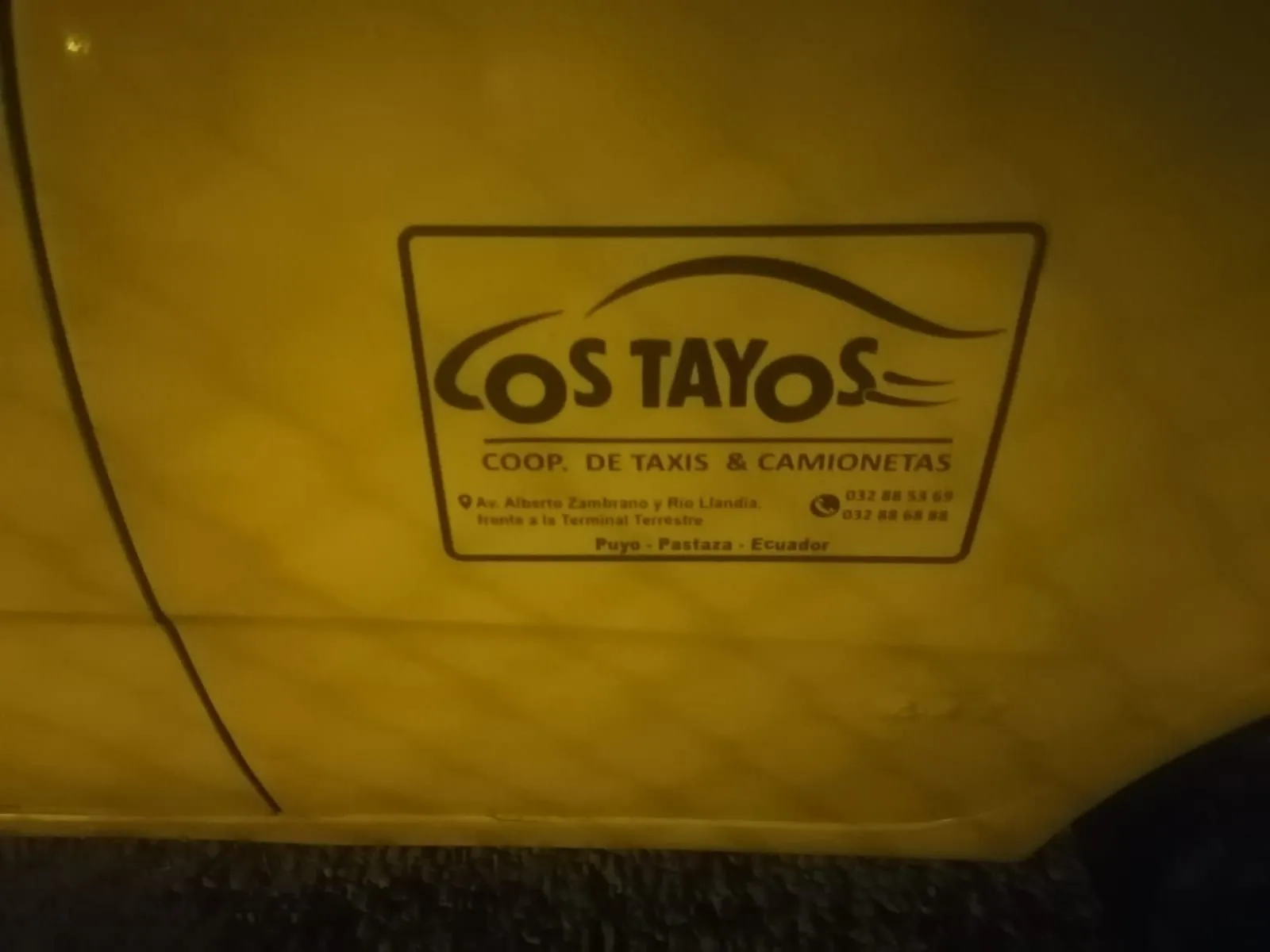 Taxi de Puyo , detenido con droga en Ambato