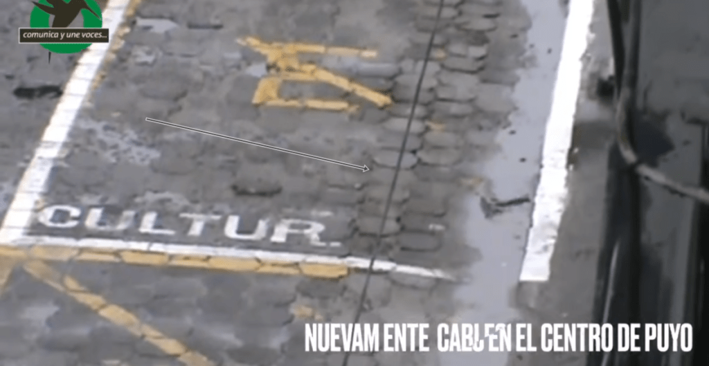 Nuevamente, cables colgados en centro de Puyo