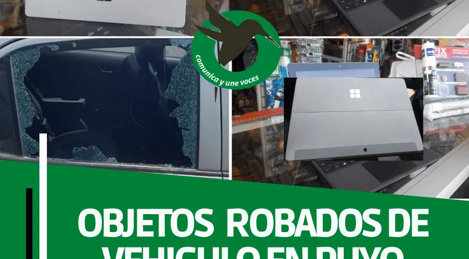 Robo de objetos del interior de un vehículo en el centro de Puyo