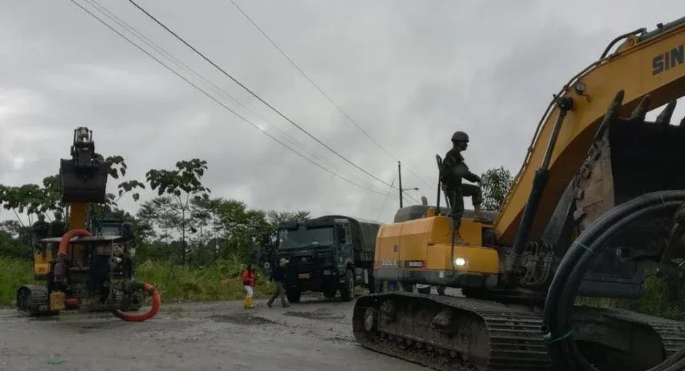 Operativo minero en Napo
