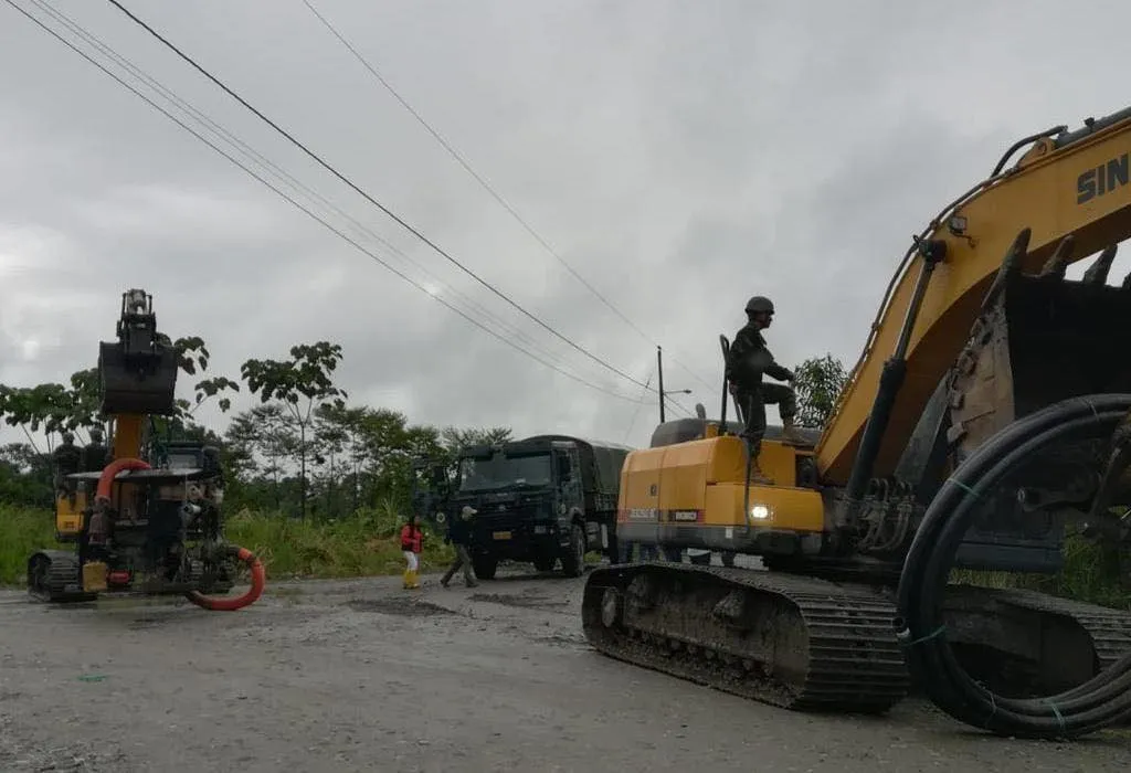 Operativo minero en Napo