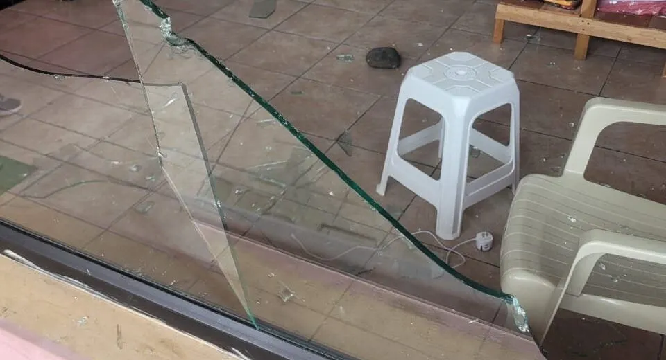 Vandalismo en un local comercial de Puyo