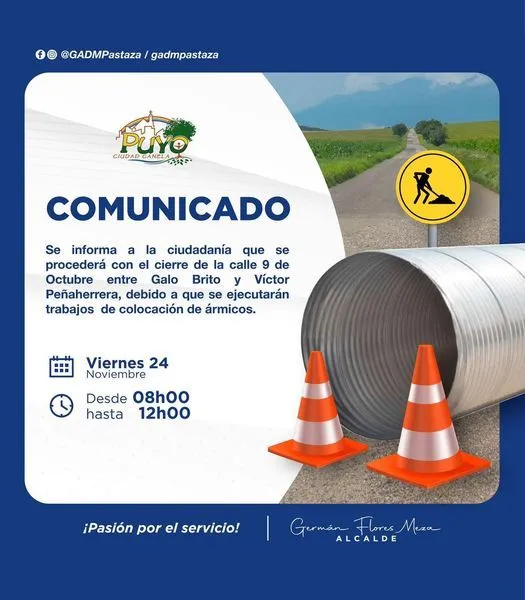 COMUNICADO-Municipio Cantón Pastaza