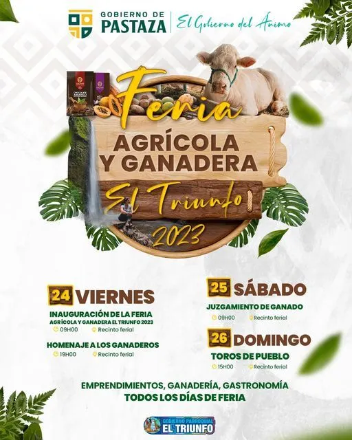 Disfrutar de la Feria Agricola y Ganadera El Triunfo 2023
