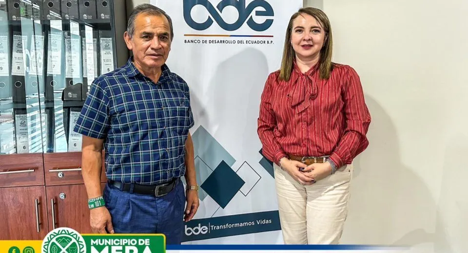 Alcalde coordina con el BDE proyectos para el cantón Mera