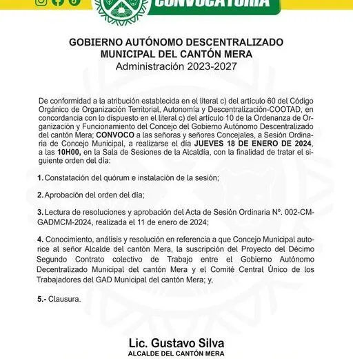Convocatoria Mera
