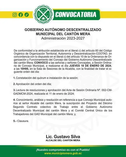 Convocatoria Mera