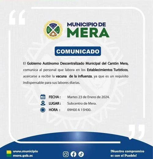 Municipio de Mera-Comunicado