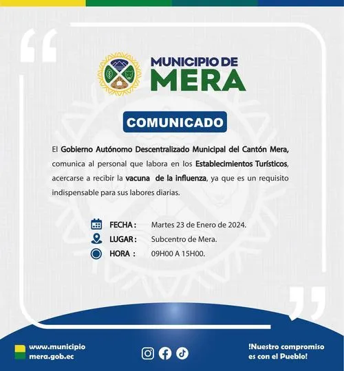 Municipio de Mera-Comunicado