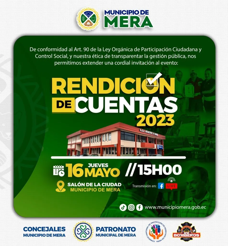 Rendición de Cuentas del Municipio de Mera