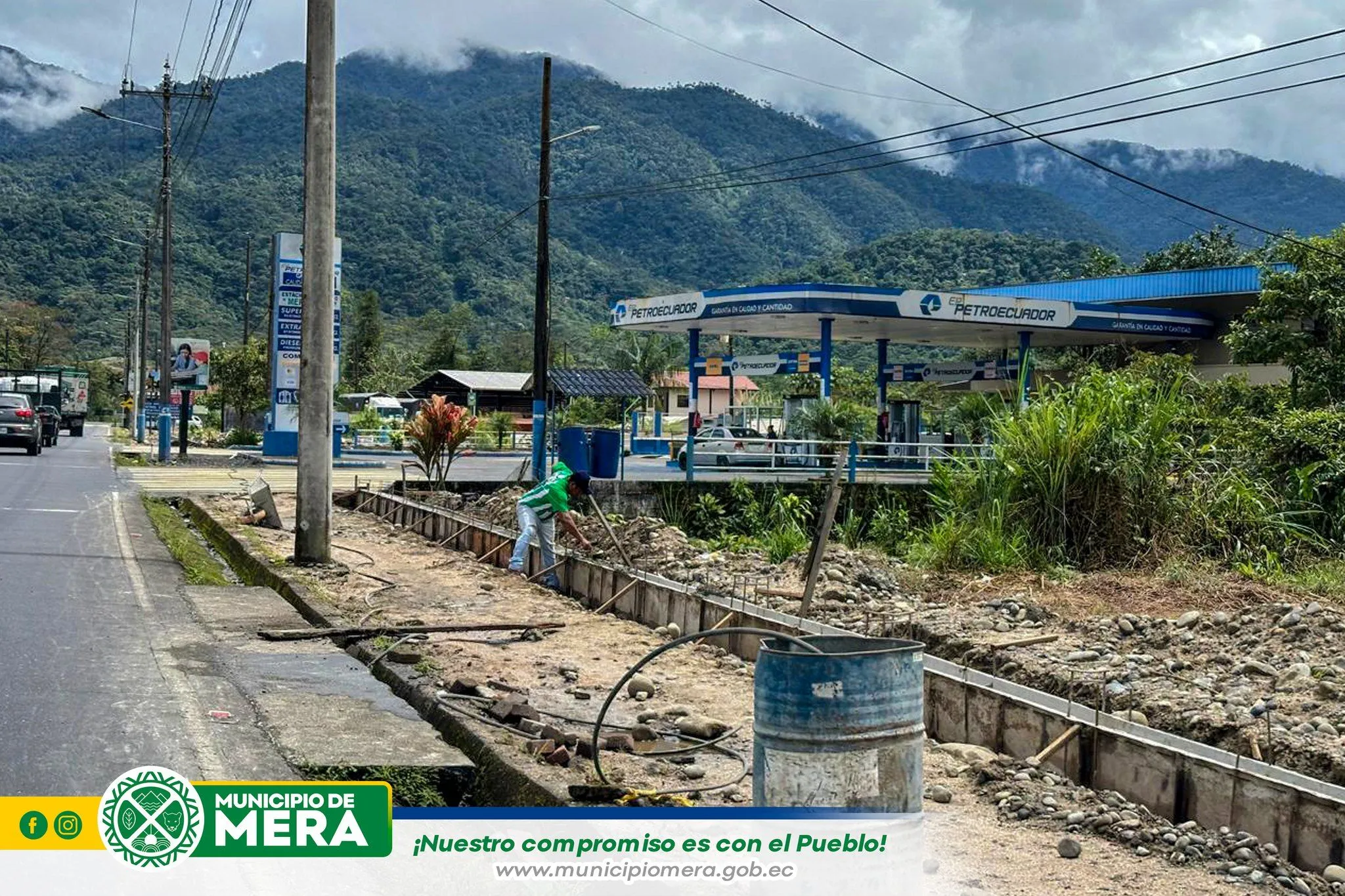Remodelación al ingreso de la Cabecera Cantonal de Mera